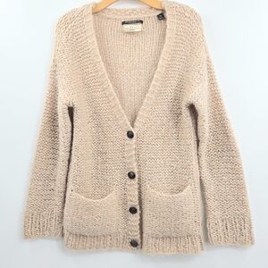 Scotch & Soda Cardigan Sweater Blush Mohair Blend Knit‎